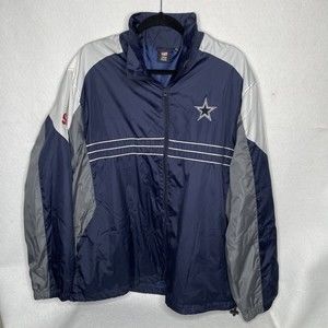 NFL SI Reebok Team Dallas Cowboys Lightweight Windbreaker Jacket Coat Men’s  XL